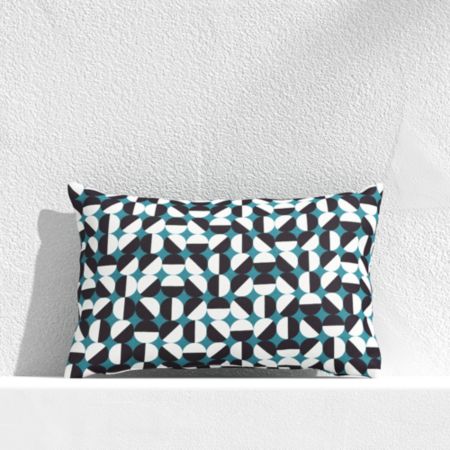 Mod Circle Harbor Blue 20 X13 Outdoor Pillow Crate And Barrel
