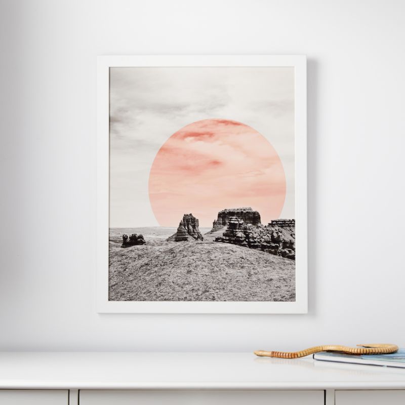 Modern Southwest Desert Framed Wall Art Reviews Crate And Barrel