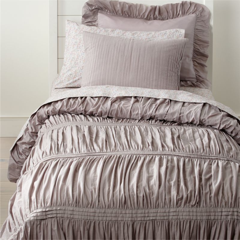 Chic Grey Twin Duvet Cover Reviews Crate And Barrel