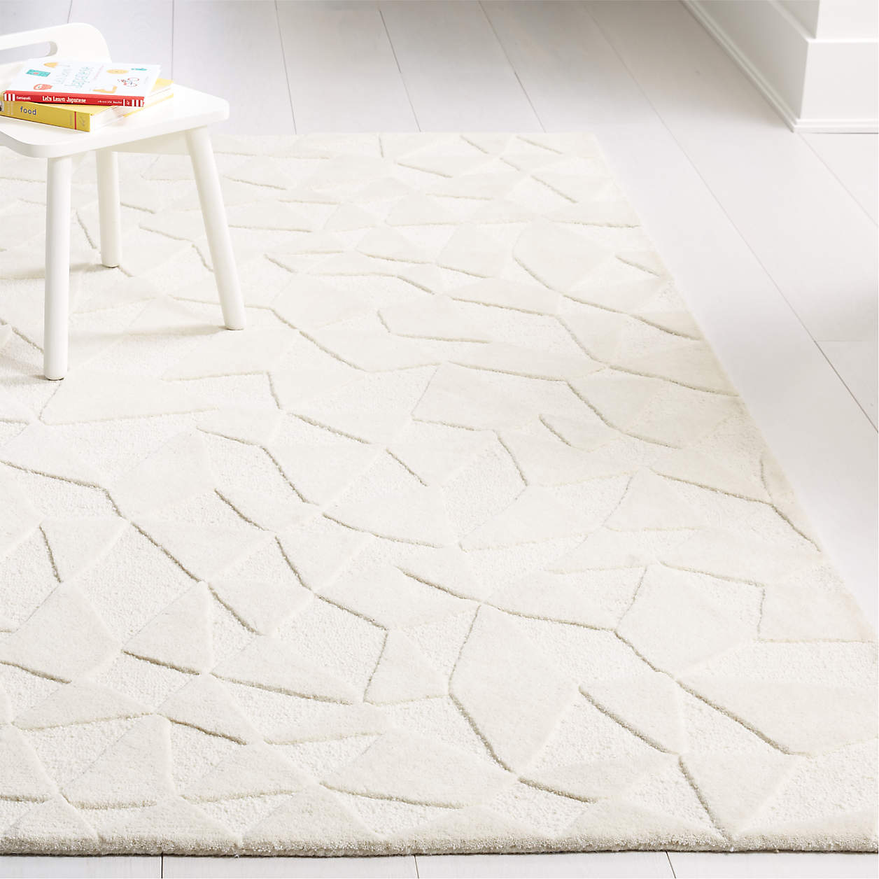 Modern Solid Cream Rug Crate and Barrel
