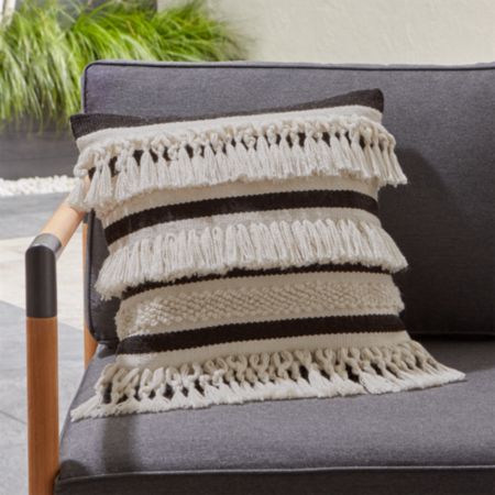 Mohave Fringe Outdoor Pillow Reviews Crate And Barrel