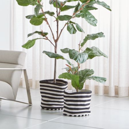Mohave Stripe Baskets Crate And Barrel