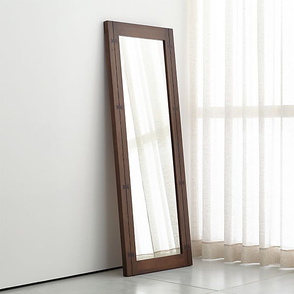Monarch Shiitake Wood Frame Floor Mirror Reviews Crate And Barrel Canada