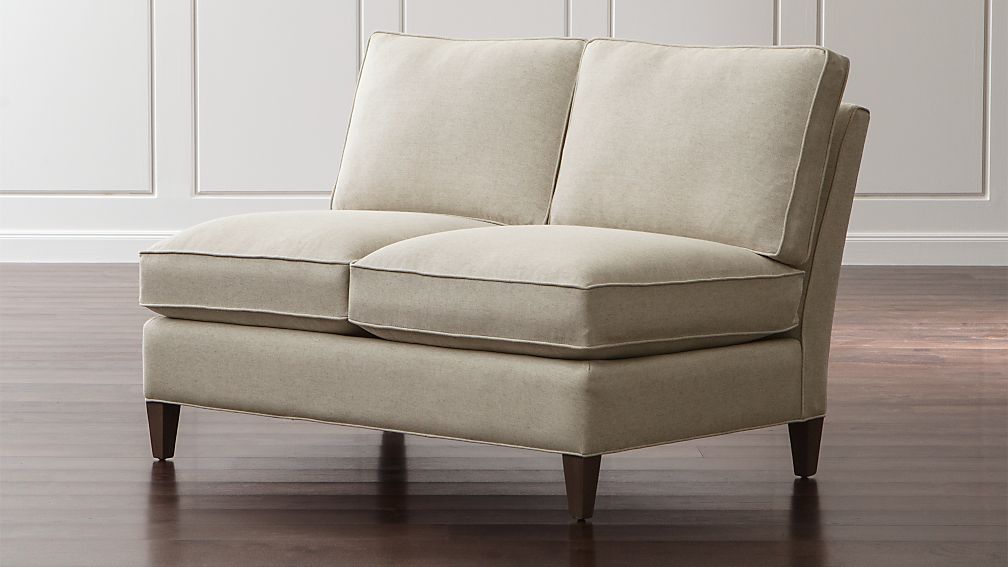 Montclair Armless Loveseat Duet Natural Crate and Barrel