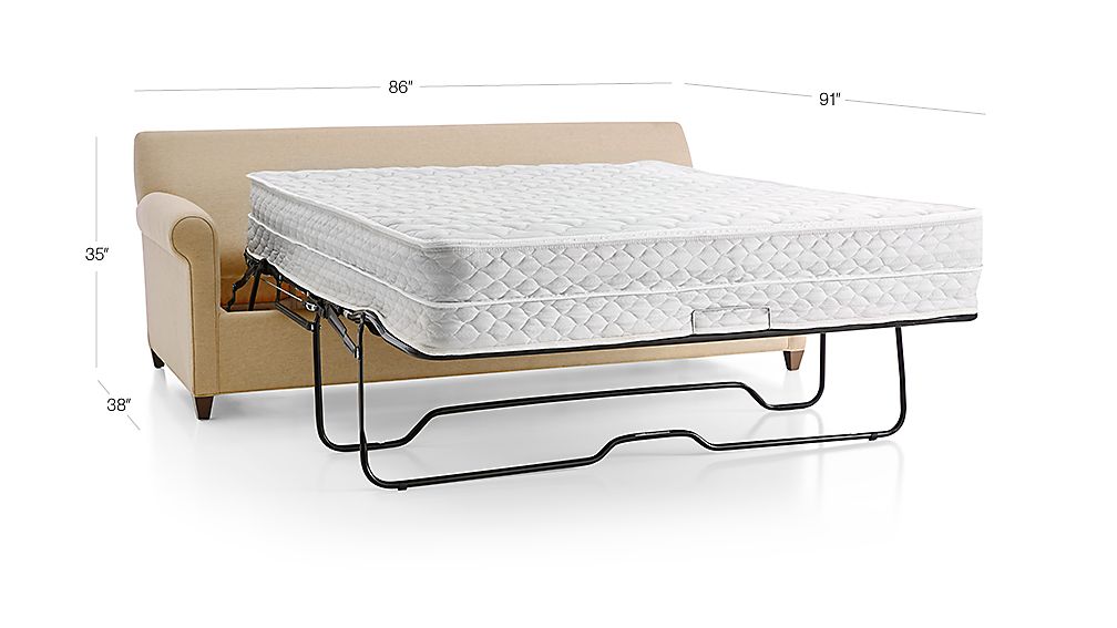 Montclair 3 Seat Queen Roll Arm Sleeper Sofa With Air Mattress Tap To Zoom Image With Dimension For Montclair 3 Seat Queen Roll Arm Sleeper Sofa Air Mattress