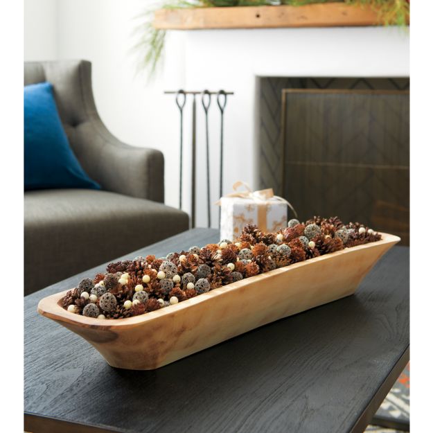 Morela Acacia Wood Centerpiece Bowl Crate and Barrel