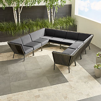 Morocco Graphite Patio Lounge Furniture Crate And Barrel Canada