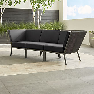Morocco Graphite Patio Lounge Furniture Crate And Barrel Canada