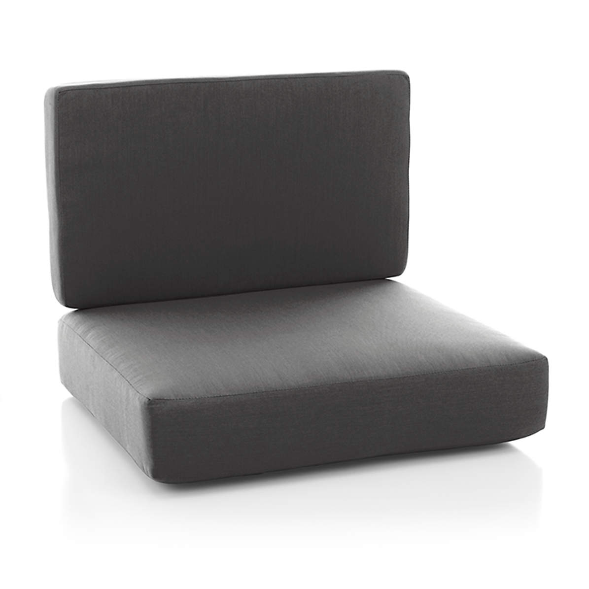 Morocco Charcoal Sunbrella Armless Lounge Chair Cushion Reviews Crate And Barrel 9 yard outdoor armless lounge chair. morocco charcoal sunbrella armless lounge chair cushion