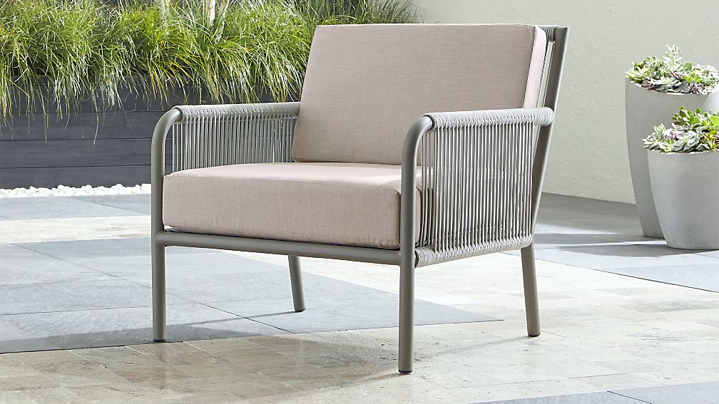 Cb2 Free Shipping >> Morocco Light Grey Lounge Chair with Silver Sunbrella ... Cb2 Free Shipping >> Morocco Light Grey Lounge Chair with Silver Sunbrella ...
