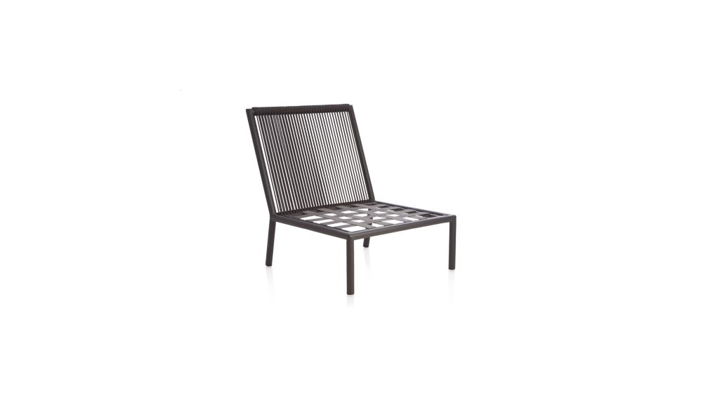 Morocco Graphite Sectional Armless Chair Crate and Barrel