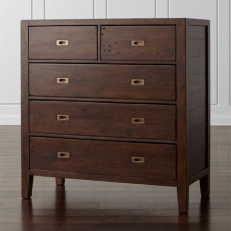 Morris Chocolate Brown 5 Drawer Chest Reviews Crate And Barrel