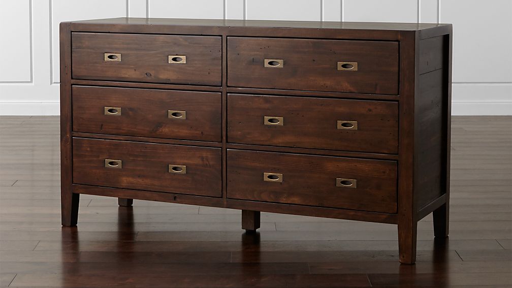 Morris Chocolate Brown 6Drawer Dresser Crate and Barrel