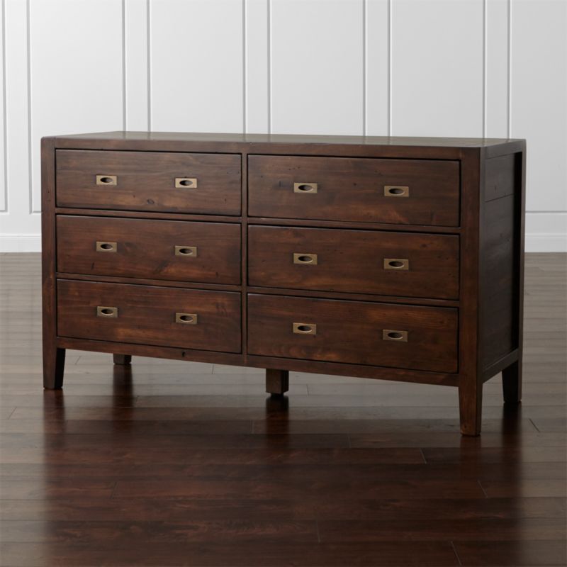 Morris Chocolate Brown 6 Drawer Dresser Reviews Crate And Barrel