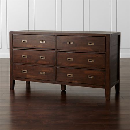 Morris Chocolate Brown 6 Drawer Dresser Reviews Crate And Barrel