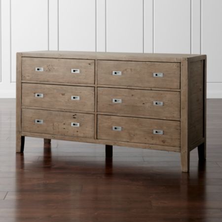 Morris Ash Grey 6 Drawer Dresser Reviews Crate And Barrel