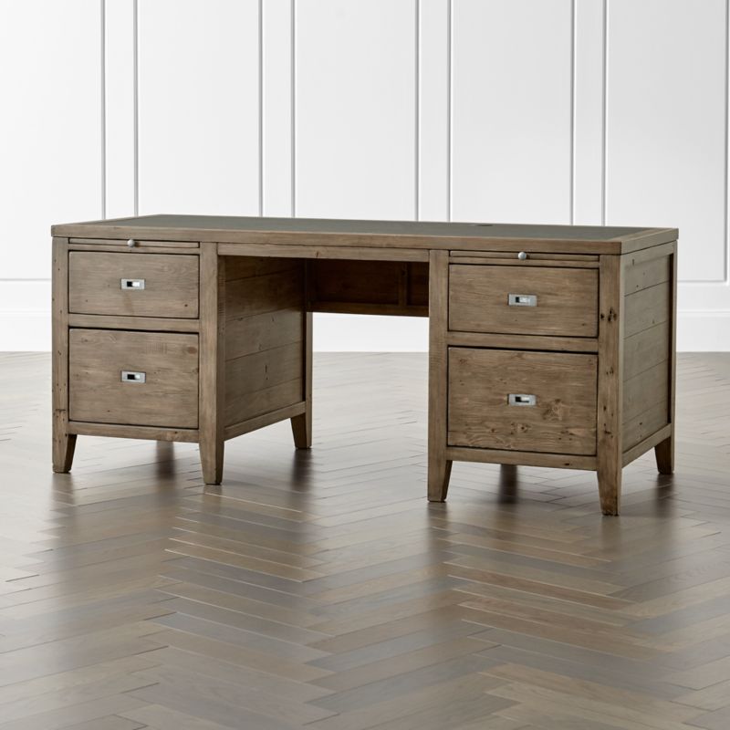 Morris Ash Grey Executive Desk Reviews Crate And Barrel