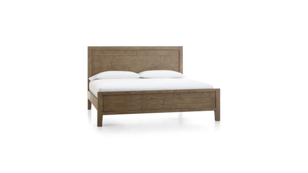 Morris Ash Grey King Bed in Beds & Headboards + Reviews Crate and Barrel