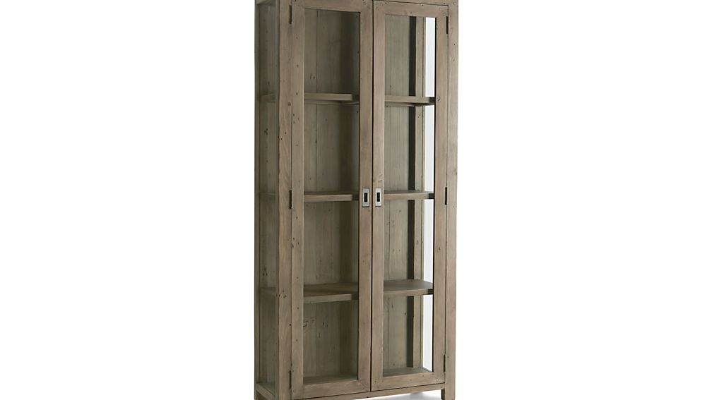 Morris Ash Grey Bookcase Crate and Barrel