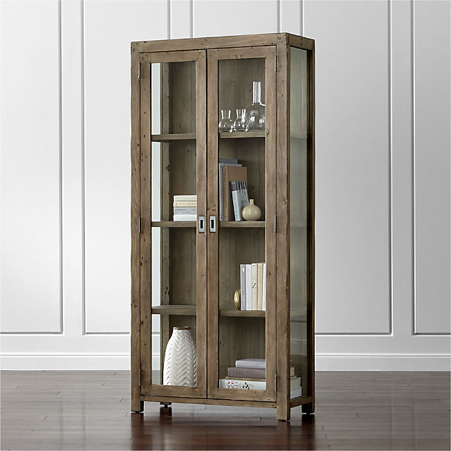 Bookcases Wood Metal And Glass Crate Barrel