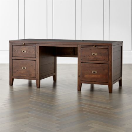 Morris Chocolate Brown Executive Desk Reviews Crate And Barrel