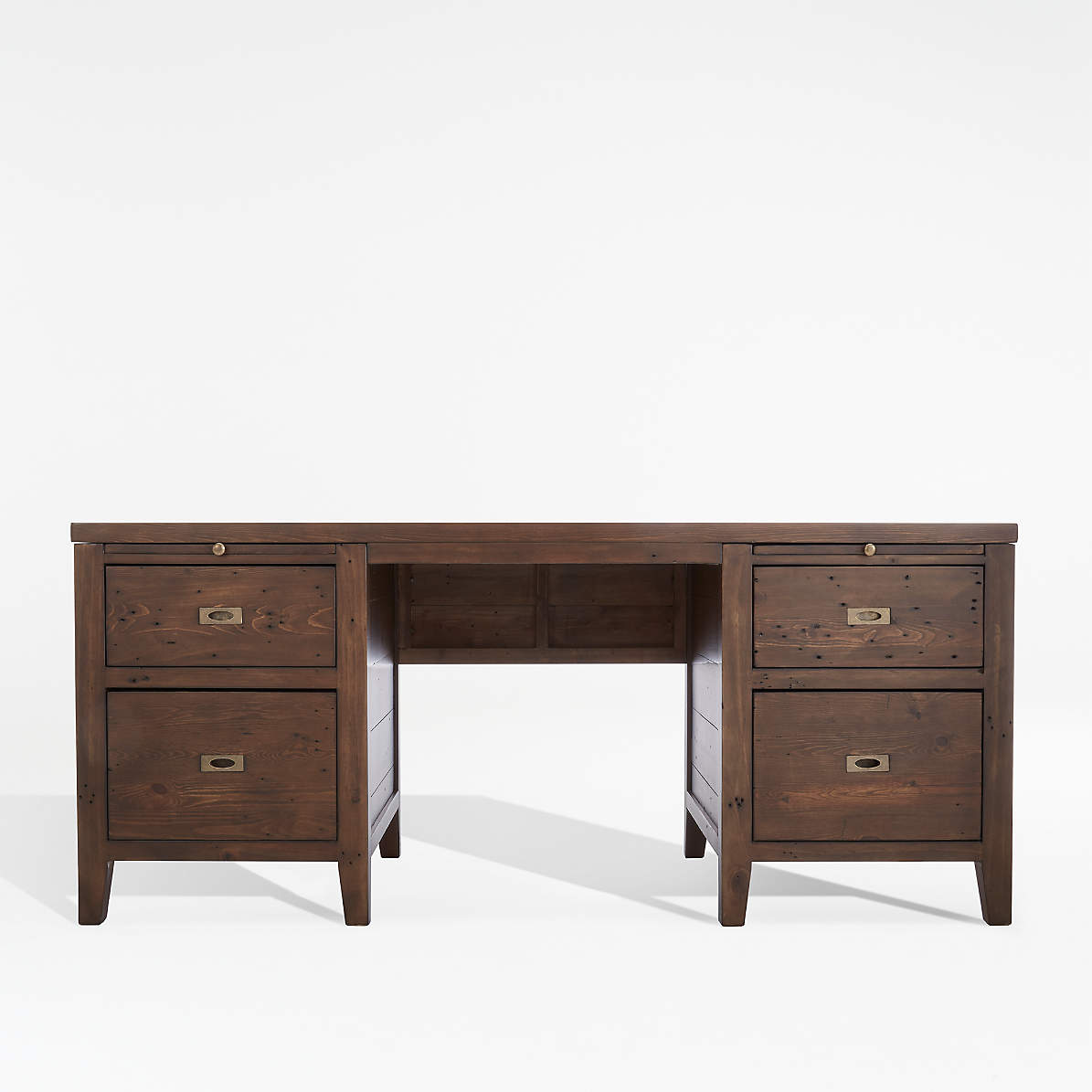Morris Chocolate Brown Executive Desk Reviews Crate And Barrel