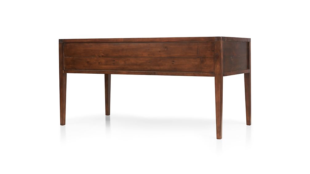 Morris 60" Chocolate Brown Desk Crate and Barrel