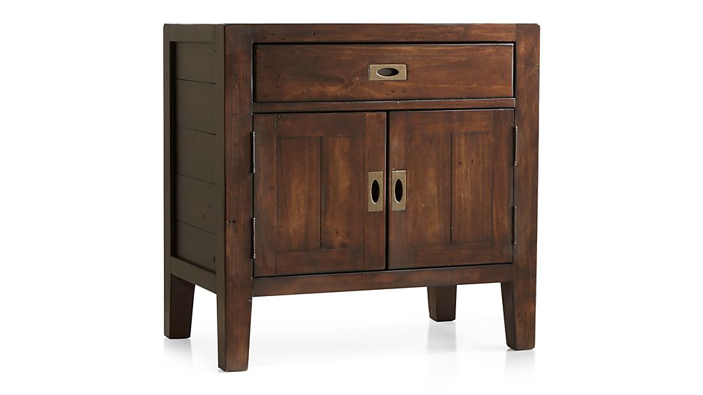 Morris Chocolate Brown Nightstand Crate and Barrel