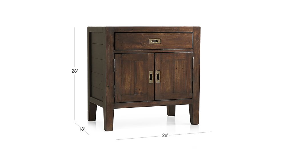 Morris Chocolate Brown Nightstand | Crate and Barrel