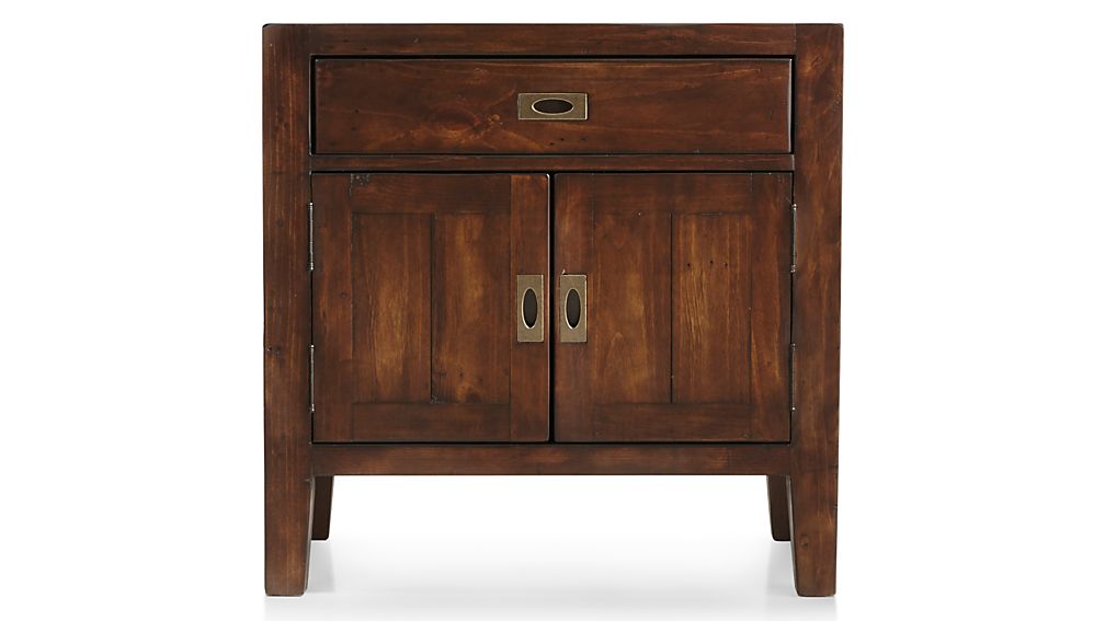 Morris Chocolate Brown Nightstand Crate and Barrel