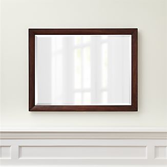 Brown Wall Mirror rectangle wall mirrors | crate and barrel Brown Wall Mirror rectangle wall mirrors | crate and barrel
