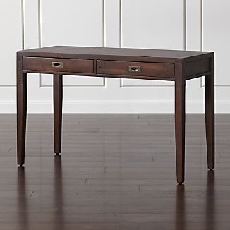 Writing Desk Crate And Barrel Morris 48 Chocolate Brown Writing Desk