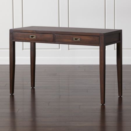 Morris 48 Chocolate Brown Writing Desk Reviews Crate And Barrel