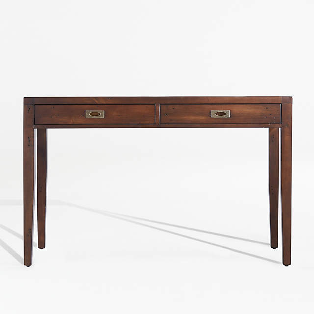 Morris 48 Chocolate Brown Writing Desk Reviews Crate And Barrel