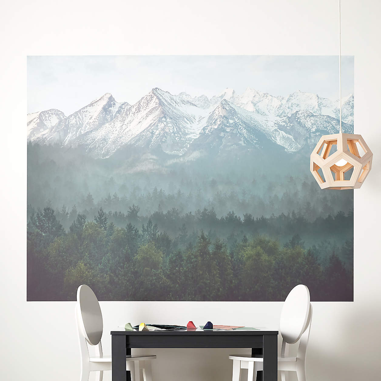 Misty Blue Mountains Mural Decal