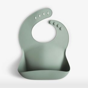 Image of Mushie Green Silicone Baby Bib