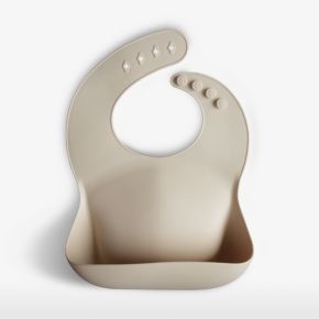 Image of Mushie Tan Silicone Baby Bib