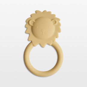 Image of Mushie Yellow Lion Silicone Baby Teether