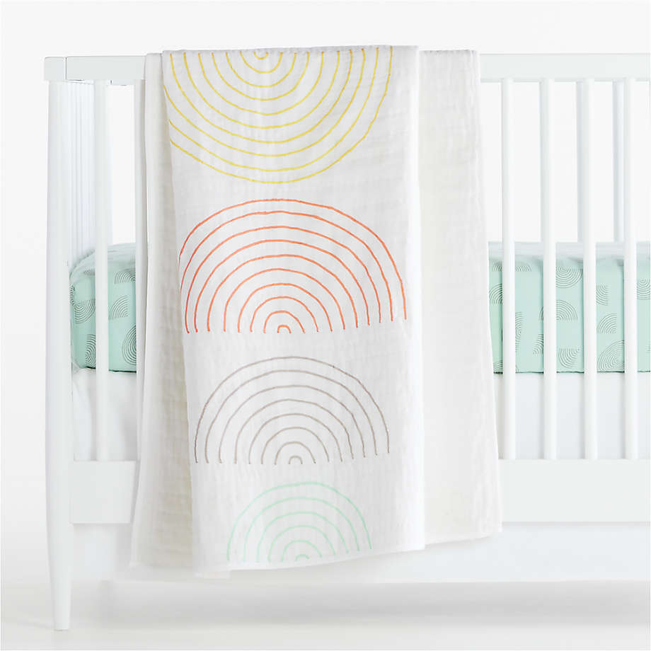 Organic Muslin Baby Blanket + Reviews Crate and Barrel
