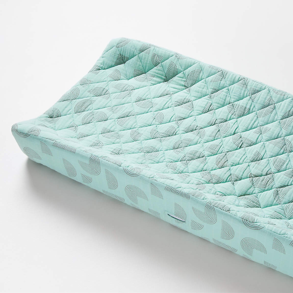 mint green changing pad cover