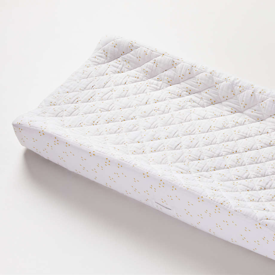 white changing pad cover