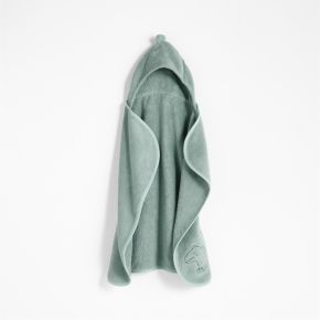 Image of Nachi 100% Organic Cotton Blue Hooded Baby Towel