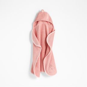 Image of Nachi 100% Organic Cotton Pink Hooded Baby Towel