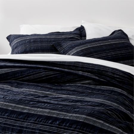 Nagano Seersucker Duvet Covers And Pillow Shams Crate And Barrel