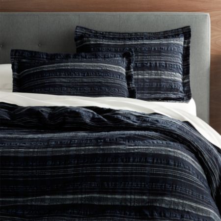 Nagano Seersucker Duvet Covers And Pillow Shams Crate And Barrel