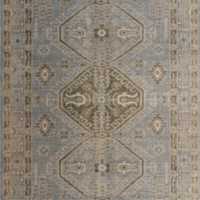 Naples Performance Traditional Blue Handknotted Rug Swatch 12"x18"