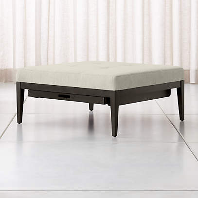 tufted ottoman bench with arms
