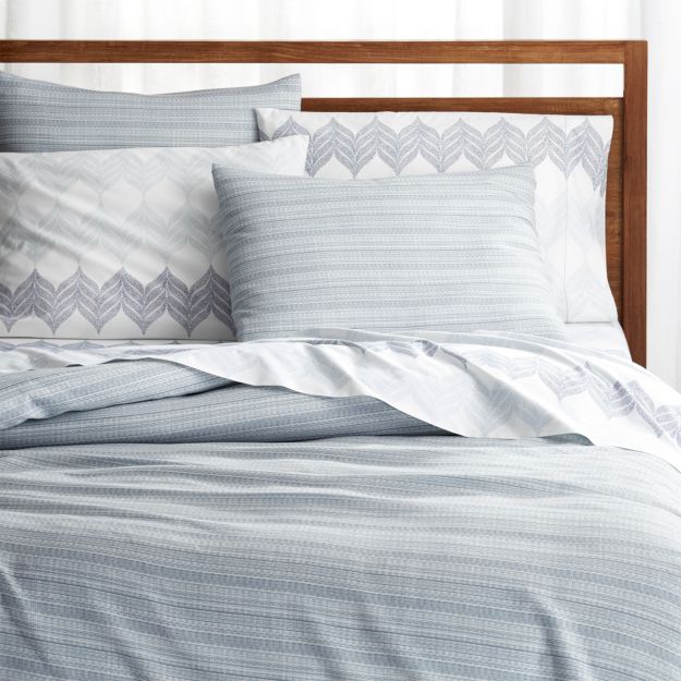 Nasoni Full Queen Light Blue Duvet Cover Reviews Crate And Barrel