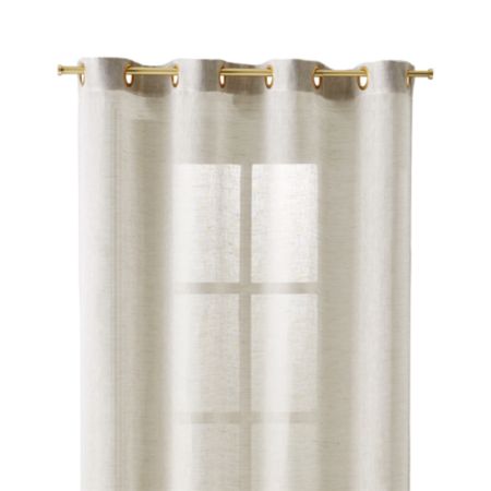 Natural Linen Sheer 52x96 Curtain Panel Reviews Crate And Barrel