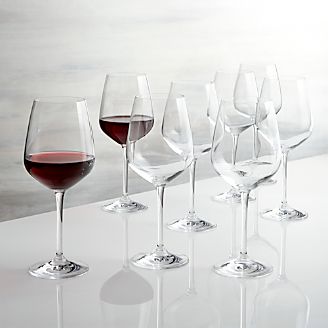 Wine Gles Stemware Crate And Barrel Nattie Red Wine Gles Set Of 8